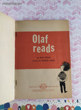Vintage 1963 1st Printing Olaf Reads by Joan Lexau TW435 Scholastic Book Services Softcover
