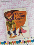 Vintage 1973 5th Printing Three Giant Stories by Lesley Conger TW1069 Scholastic Book Services Softcover