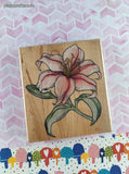 Vintage Rubber Stampede A1660G Lily Floral Flower Wooden Block/Rubber StampVintage Rubber Stampede A1660G Lily Floral Flower Wooden Block/Rubber Stamp