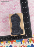 Vintage 1995 Stampendous! x Precious Moments Christmas Lights Child Wooden Block/Rubber Stamp