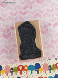 Vintage 1995 Stampendous! x Precious Moments Christmas Lights Child Wooden Block/Rubber Stamp