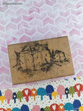 Vintage Christmas Gifts Pine Branches Wooden Block/Rubber Stamp