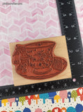 Vintage Alesa Baker Designs F6733 Strawberry Tea Wooden Block/Rubber Stamp