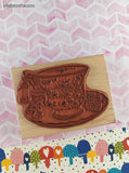 Vintage Alesa Baker Designs F6733 Strawberry Tea Wooden Block/Rubber Stamp