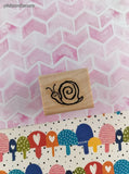 Vintage Cute Lil' Snail Wooden Block/Rubber Stamp, CLEAN