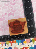 Vintage Great Impressions E667 Floral Teaset Wooden Block/Rubber Stamp