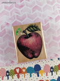 Vintage Rubber Stampede A252E Apple Wooden Block/Rubber Stamp