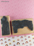 Vintage 1996/1997 Stampendous! Spring Garden Wooden Block/Rubber Stamps Set/2