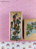 Vintage 1996/1997 Stampendous! Spring Garden Wooden Block/Rubber Stamps Set/2