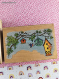 Vintage 1996/1997 Stampendous! Spring Garden Wooden Block/Rubber Stamps Set/2