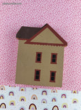 Vintage 1983 The Cat's Meow Victorian House Wooden Block