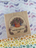 Vintage Stamps Happen #70028 Each Day is a Gift from God Wooden Block/Rubber Stamp, CLEAN