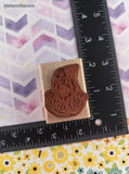 Vintage Happy Jolly Clown Wooden Block/Rubber Stamp