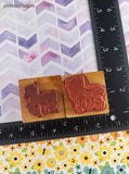 Vintage 1988 PSX C766 + D232 Carousel Animals Horse Lion Wooden Block/Rubber Stamps Set/2