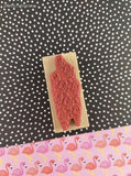 Vintage 1992 Kidstamps Michelle Dorman Cute Lil' Fish w/Books Wooden Block/Rubber Stamp, CLEAN