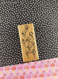 Vintage 1992 Kidstamps Michelle Dorman Cute Lil' Fish w/Books Wooden Block/Rubber Stamp, CLEAN