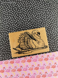 Vintage 1995 PSX G-1476 Swan Wooden Block/Rubber Stamp