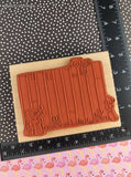 Vintage JudiKins Mieko USA 52229I Painting Teddy Bears Picket Fence Wooden Block/Rubber Stamp, CLEAN