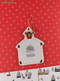 Vintage Precious Moments Porcelain Christmas Ornament "To My Teacher" Schoolhouse w/Bell