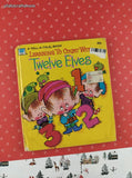 Vintage 1972 Tell-A-Tale Book, Learning to Count with Twelve Elves Miniature Hardcover
