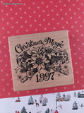 Vintage 1997 PSX Personal Stamp Exchange Christmas Magic Wooden Block/Rubber Stamp