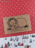 Vintage Stamps Happen, Inc. 50051 Peace on Earth Lion & Lamb Wooden Block/Rubber Stamp