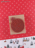 Vintage American Art Stamp H6155 Christmas Bobble Ornament Wooden Block/Rubber Stamp, CLEAN