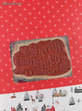 Vintage Inkadinkado Merry Christmas Wooden Block/Rubber Stamp