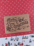 Vintage Inkadinkado Merry Christmas Wooden Block/Rubber Stamp