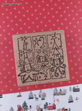Vintage Magenta Stamps Christmas Festive Elves Wooden Block/Rubber Stamp, CLEAN