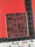 Vintage 2002 Stampotique Originals, Inc. Christmas Peace & Joy Wooden Block/Rubber Stamp