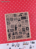 Vintage 2002 Stampotique Originals, Inc. Christmas Peace & Joy Wooden Block/Rubber Stamp