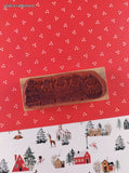 Vintage Delafield Stamp Company F606 Group of Santas Wooden Block/Rubber Stamp