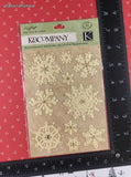2010 K&Company Wintry Snowflakes Die-Cut SHINY 3-Dimensional Sticker Pack, New/Sealed