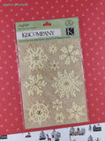 2010 K&Company Wintry Snowflakes Die-Cut SHINY 3-Dimensional Sticker Pack, New/Sealed