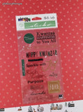 Vintage Sticko Stickers, Phrase Cafe Happy Kwanzaa, 1 Sheet New & Sealed