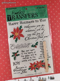Vintage Timeless Transfers Christmas Holiday Rub-on Holidays NEW & Sealed