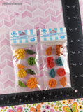 Offray Accessories Polyester Resin Miniature Flowers Butterflies 3-Dimensional Sticker Packs Set/2, New/Sealed