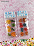 Offray Accessories Polyester Resin Miniature Flowers Butterflies 3-Dimensional Sticker Packs Set/2, New/Sealed