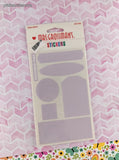 Vintage 1998 Mrs. Grossman's Stickers, Lavender Textured Tags, 3 Sheets New & Sealed
