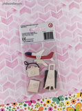 Sandylion Essentials Airplane Travel SHINY 3-Dimensional Sticker Pack, New/Sealed