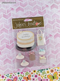 Jolee's Boutique Birthday Cake 3-Dimensional Sticker Pack, New/Sealed