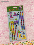 Vintage Stickopotamus Stickers, Snow Winter Skiing, 1 Sheet New & Sealed