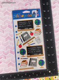 Vintage Stickopotamus "School Classroom" Binder Sticker Sheet, New & Sealed