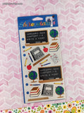 Vintage Stickopotamus "School Classroom" Binder Sticker Sheet, New & Sealed