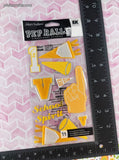 Jolee's Boutique Pep Rally Gold School Spirit 3-Dimensional Sticker Pack, New/Sealed
