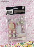 2008 Me & My BIG Ideas Soft Spoken "Vacation Time" GLITTERY 3-Dimensional Sticker Pack, New/Sealed