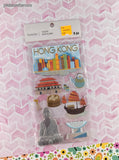 Recollections Travel Hong Kong SHINY 3-Dimensional Sticker Pack, New/Sealed