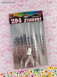 Vintage Teacher Created Resources TCM 1277 SHINY Silver Stars Stickers, 3 Sheets New & Sealed