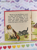 Vintage 1956 Whitman Tell-A-Tale, Lassie and the Kittens Miniature Hardcover